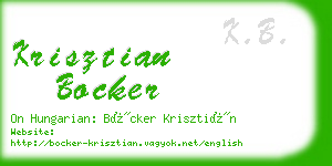 krisztian bocker business card